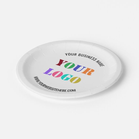 Assiettes En Carton Plaques de papier promotionnel de marque, exemple (Angle)