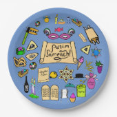 Assiettes En Carton Plaques de papier Purim Gatherings - personnalisab (Devant)