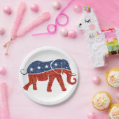 Assiettes En Carton Plaques de papier républicain à éléphant de partie (Fête)