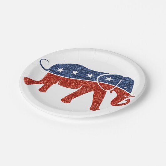 Assiettes En Carton Plaques de papier républicain à éléphant de partie (Angle)