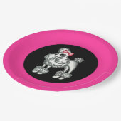 Assiettes En Carton Plaques de papier Retro Poodle Party (Angle)