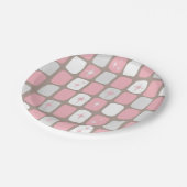 Assiettes En Carton Plaques de papier Retro Rose Starburts (Angle)