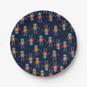 Assiettes En Carton Plaques de papier robot (Devant)