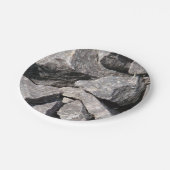 Assiettes En Carton Plaques de papier Roche en granit brut (Angle)