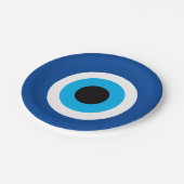Assiettes En Carton Plaques de papier rond Blue Evil Eye pour la fête (Angle)
