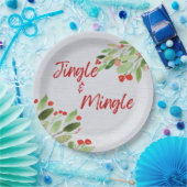 Assiettes En Carton Plaques de papier rond Jingle et Mingle (Fête)