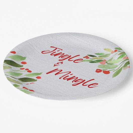 Assiettes En Carton Plaques de papier rond Jingle et Mingle (Angle)