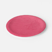 Assiettes En Carton Plaques de papier rose Abstraites (Angle)