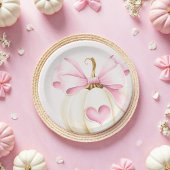 Assiettes En Carton Plaques de papier rose Citrouille Coquette