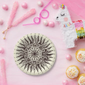 Assiettes En Carton Plaques de papier Rose Compass (Fête)