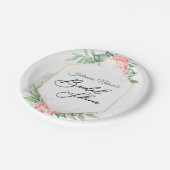 Assiettes En Carton Plaques de papier rose et vert (Angle)