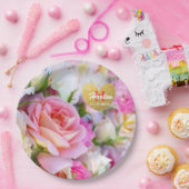 Assiettes En Carton Plaques de papier Rose personnalisées (Fête)