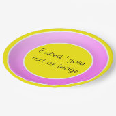 Assiettes En Carton Plaques de papier rose simples (Angle)