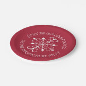 Assiettes En Carton Plaques de papier rouge à flocon de neige (Angle)