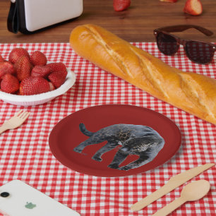 Assiettes En Carton Plaques de papier rouge Jaguar Diablo