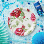 Assiettes En Carton Plaques de papier rouge rose et blanc classique (Fête)