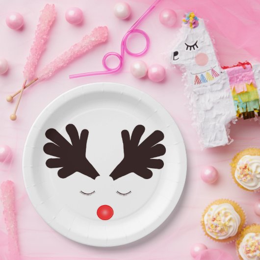 Assiettes En Carton Plaques de papier Rudolph (Fête)
