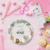 Assiettes En Carton Plaques de papier Safari Wild One (Fête)