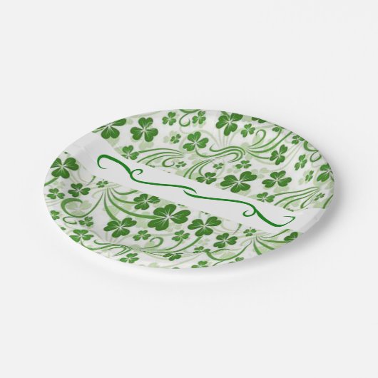 Assiettes En Carton Plaques de papier Saint Patrick's Day (Angle)