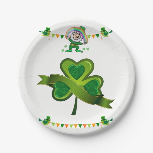 Assiettes En Carton Plaques de papier Saint Patrick's Day (Devant)