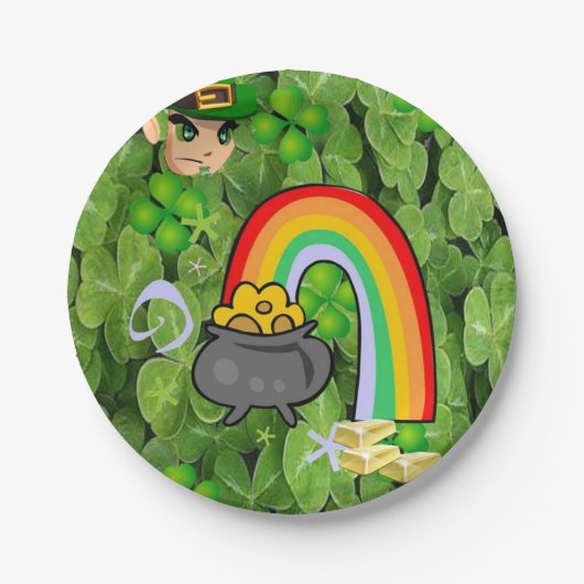 Assiettes En Carton Plaques de papier Saint Patrick's Day (Devant)