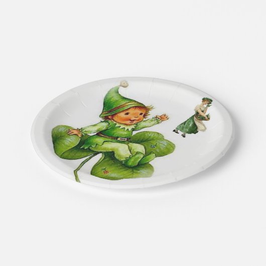 Assiettes En Carton Plaques de papier Saint Patrick's Day (Angle)