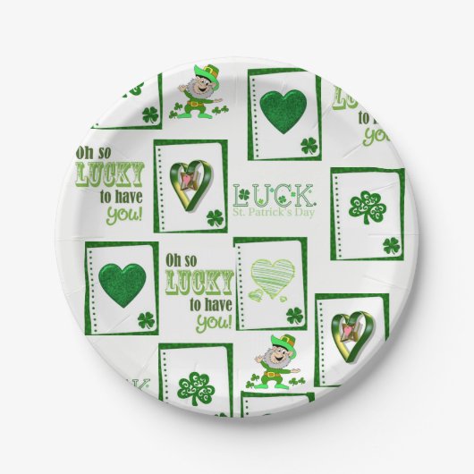 Assiettes En Carton Plaques de papier Saint Patrick's Day (Devant)