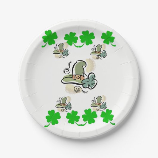 Assiettes En Carton Plaques de papier Saint Patrick's Day (Devant)
