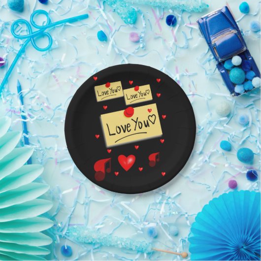 Assiettes En Carton Plaques de papier Saint-Valentin (Fête)