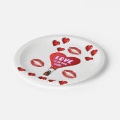 Assiettes En Carton Plaques de papier Saint-Valentin (Angle)