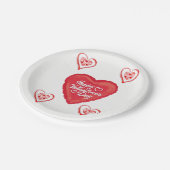 Assiettes En Carton Plaques de papier Saint-Valentin (Angle)