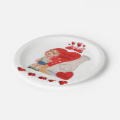 Assiettes En Carton Plaques de papier Saint-Valentin (Angle)