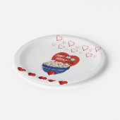 Assiettes En Carton Plaques de papier Saint-Valentin (Angle)