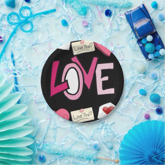 Assiettes En Carton Plaques de papier Saint-Valentin (Fête)