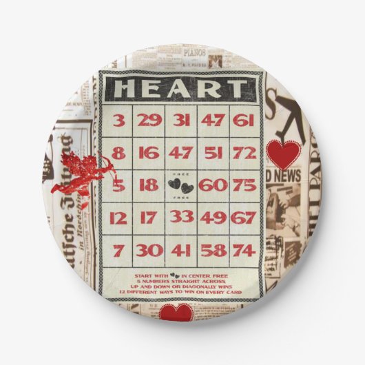 Assiettes En Carton Plaques de papier Saint-Valentin (Devant)