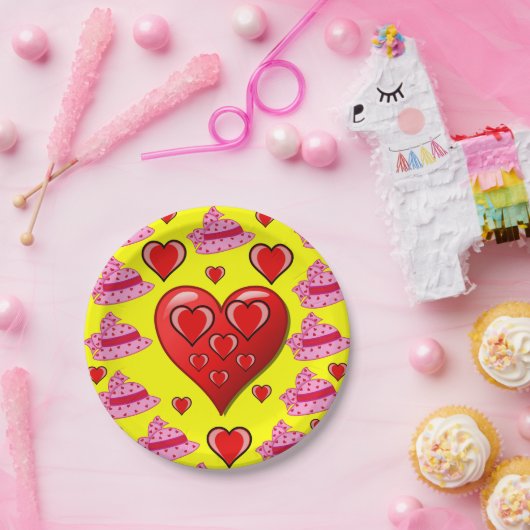 Assiettes En Carton Plaques de papier Saint-Valentin (Fête)