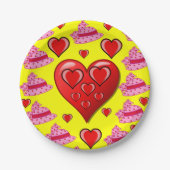 Assiettes En Carton Plaques de papier Saint-Valentin (Devant)