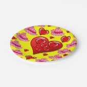 Assiettes En Carton Plaques de papier Saint-Valentin (Angle)
