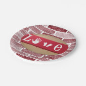 Assiettes En Carton Plaques de papier Saint-Valentin (Angle)