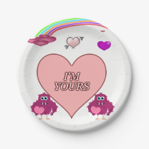 Assiettes En Carton Plaques de papier Saint-Valentin