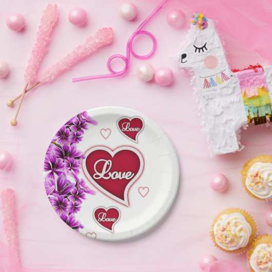 Assiettes En Carton Plaques de papier Saint-Valentin (Fête)