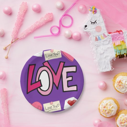 Assiettes En Carton Plaques de papier Saint-Valentin (Fête)