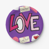 Assiettes En Carton Plaques de papier Saint-Valentin (Devant)