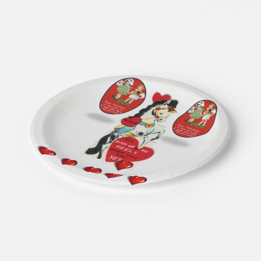 Assiettes En Carton Plaques de papier Saint-Valentin (Angle)