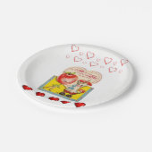 Assiettes En Carton Plaques de papier Saint-Valentin (Angle)