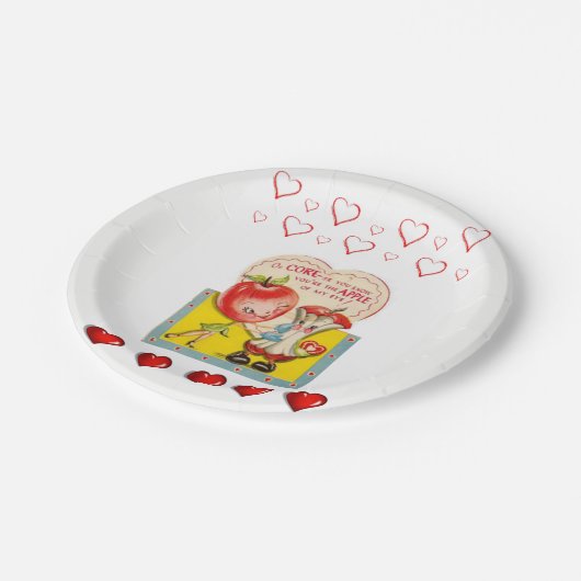 Assiettes En Carton Plaques de papier Saint-Valentin (Angle)