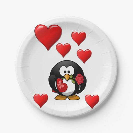 Assiettes En Carton Plaques de papier Saint-Valentin (Devant)