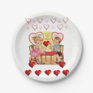 Assiettes En Carton Plaques de papier Saint-Valentin