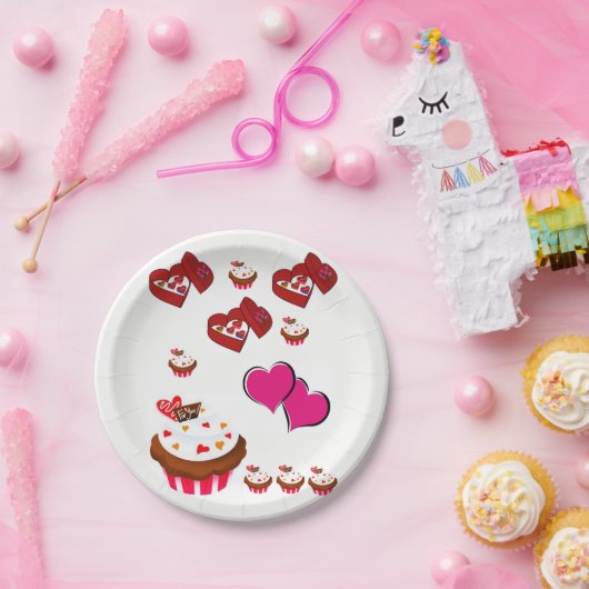 Assiettes En Carton Plaques de papier Saint-Valentin (Fête)