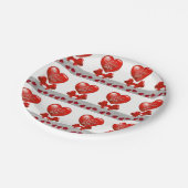 Assiettes En Carton Plaques de papier Saint-Valentin (Angle)